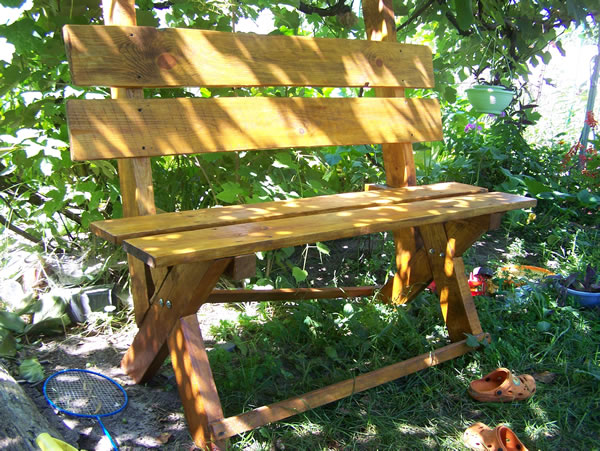 Садовая скамейка из профтрубы своими руками